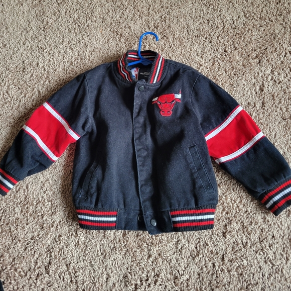 Vintage 1994 JH Designs Chicago Bulls Letterman Jacket size 4t